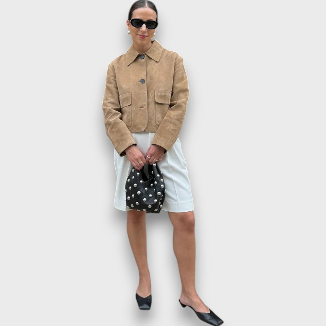 Naomi – Elegante Wildlederjacke mit klassischem Schnitt