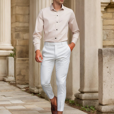 Finn | SlimFit-Stretchhemd in Uni-Farbe