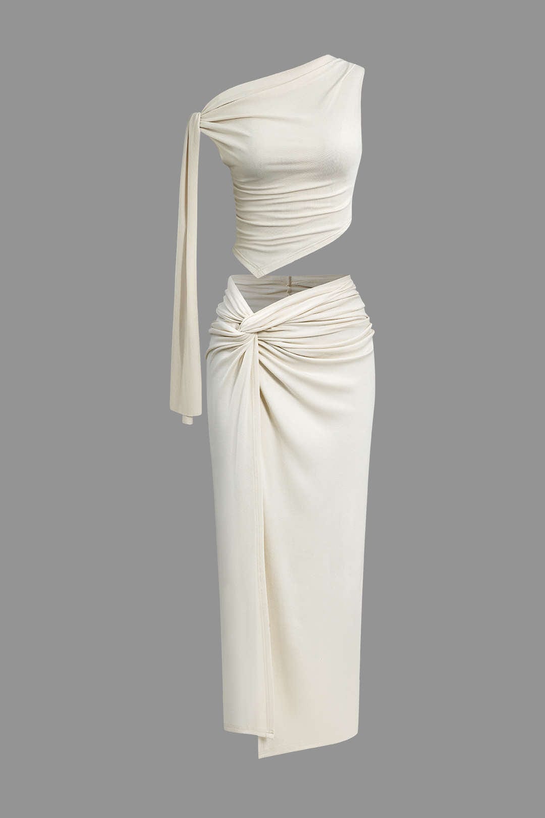 Eveline | Elegantes Zweiteiler-Set mit One-Shoulder-Top & Wickelrock