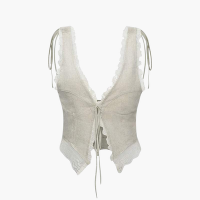 Elegantes V-Ausschnitt Top - Damen Oberteil für den Sommer