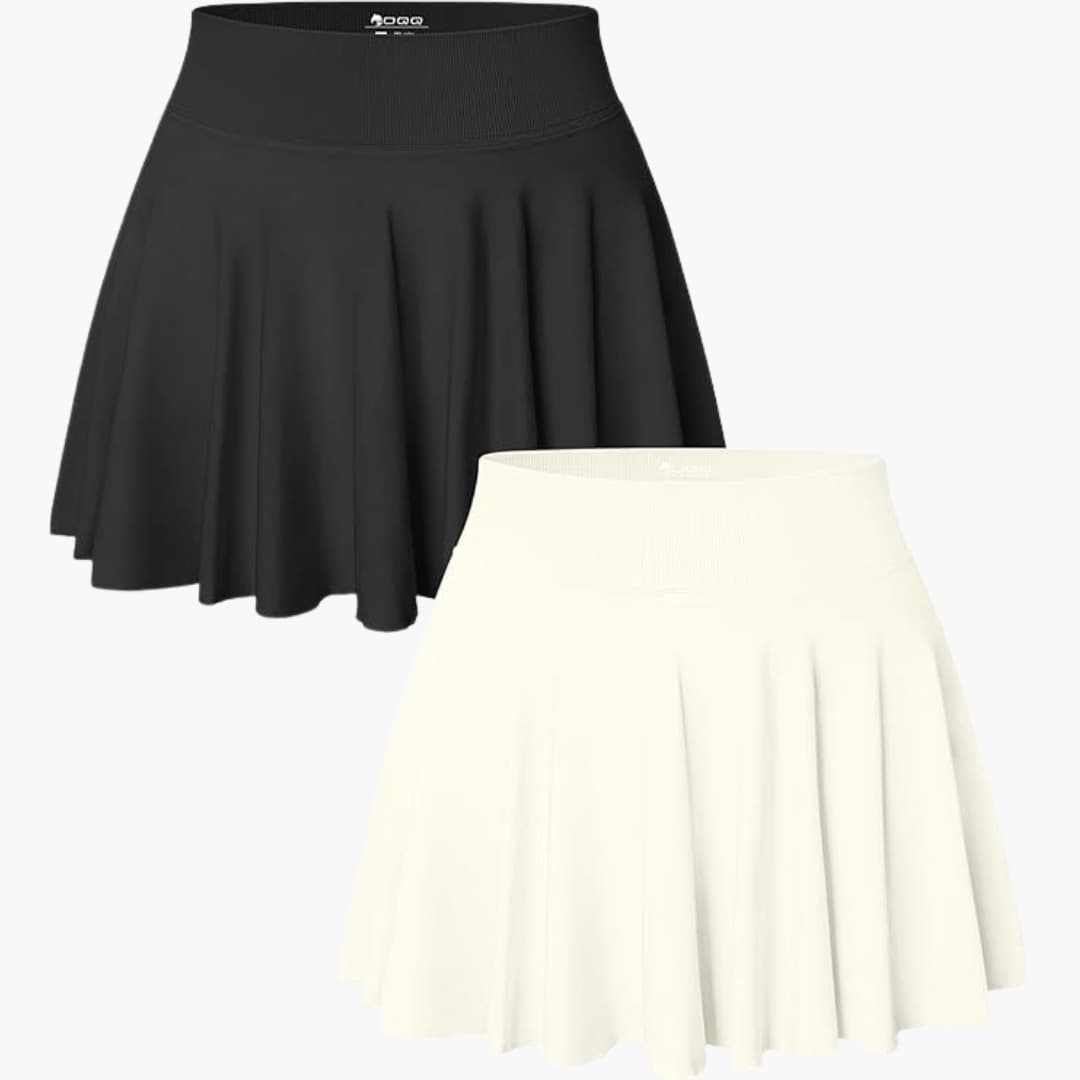 Damen Minirock 2er-Pack mit hoher Taille und Stretchbund