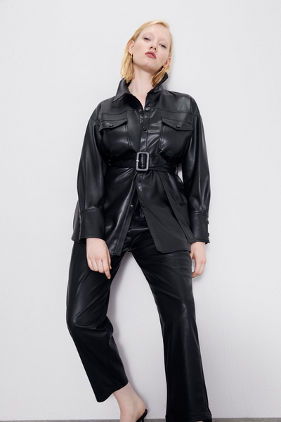 Leder Trenchcoat für Damen  – Stilvoll & Zeitlos