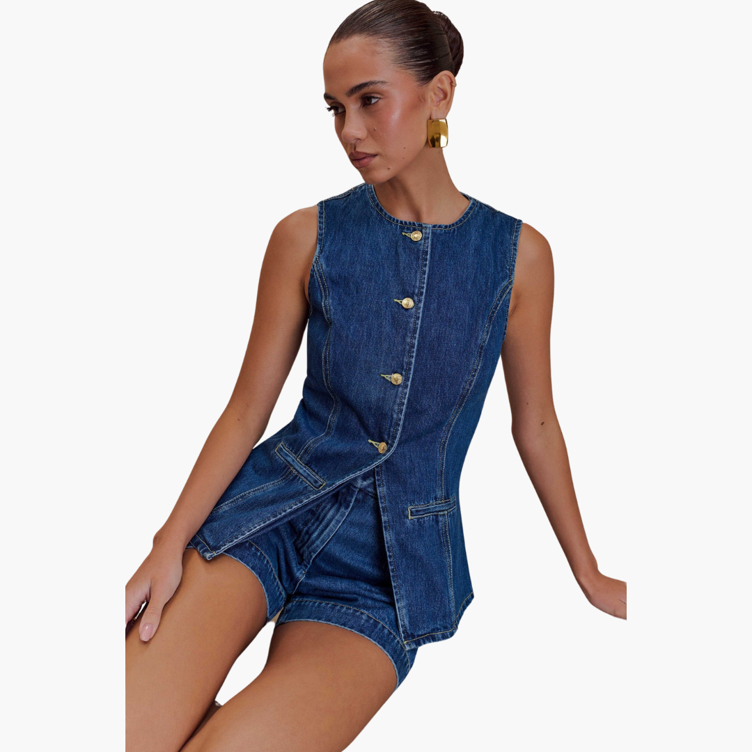 Denim Koordinationsset für Damen - Zweiteiliges Jeans Outfit