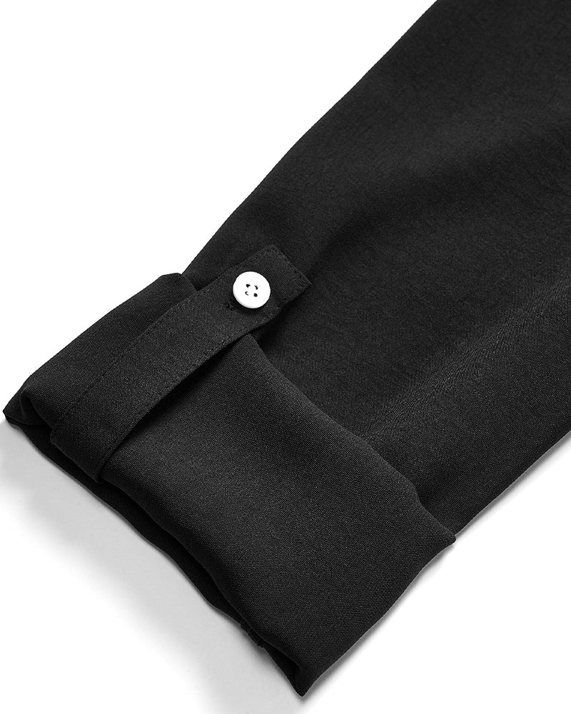 Ada | Legere Bluse mit Paillettenknöpfen