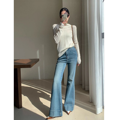 Retro-Washed Jeans im French Style für Damen – Stilvoll & Zeitlos