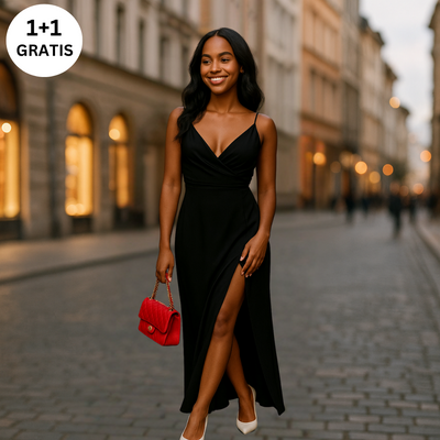 Celina – Elegantes Maxikleid mit verführerischem Schlitz