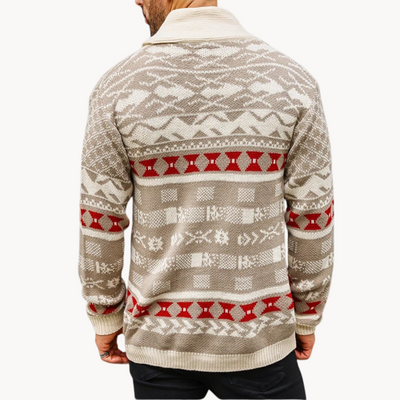 Derren - elegante warme Weste mit Schal für Herren