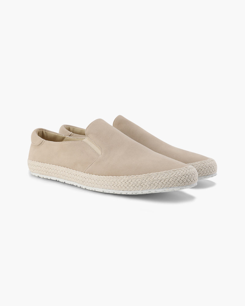 Jacob | Stylischer Espadrille Herren-Slip-On aus Wildleder mit Bastsohle