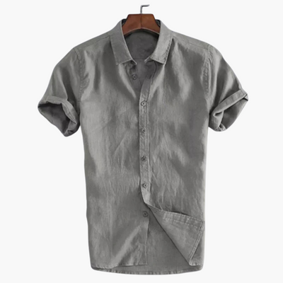 Lässiges weißes Hemd für Herren – Kurzarm & stilvoll