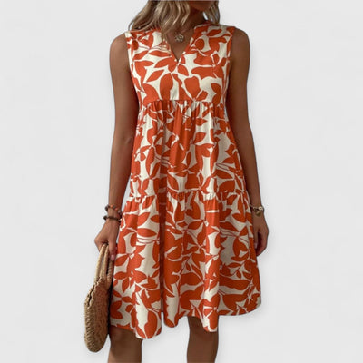 Milcah | Sommerkleid Blattdruck