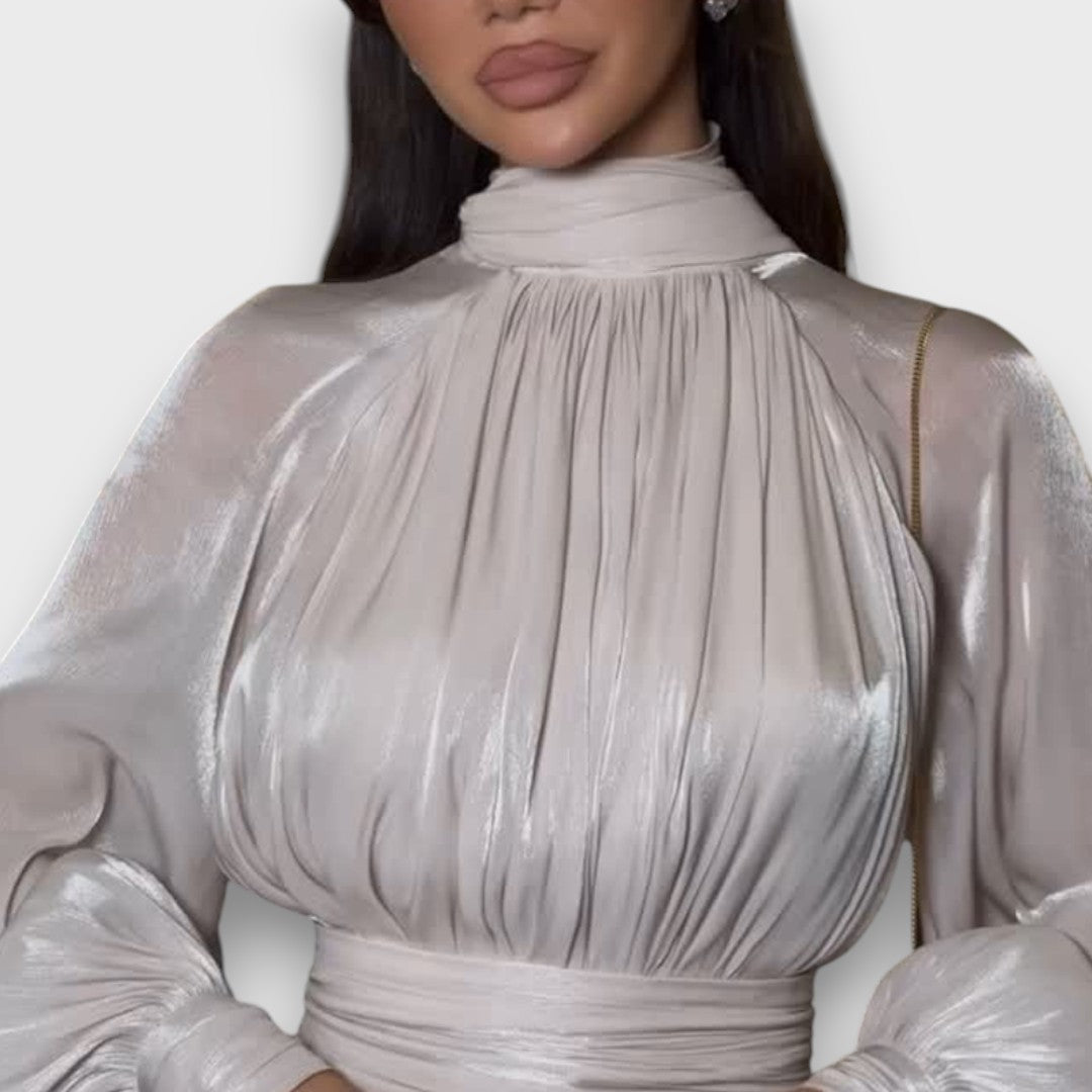 Valette – Fliessendes Maxikleid mit Volantdrama