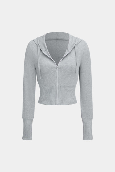 Selina | Kuscheliges Strick-Zweiteiler-Set mit Hoodie & Weitbein-Hose