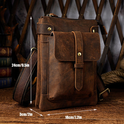 Sawyer | Stylische Vintage-Leder-Gürteltasche für Männer