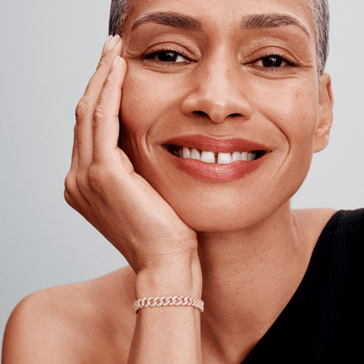 Moissanit Kubanisches Armband | Gold