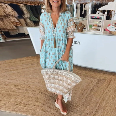 Janifel | Midikleid mit V-Ausschnitt