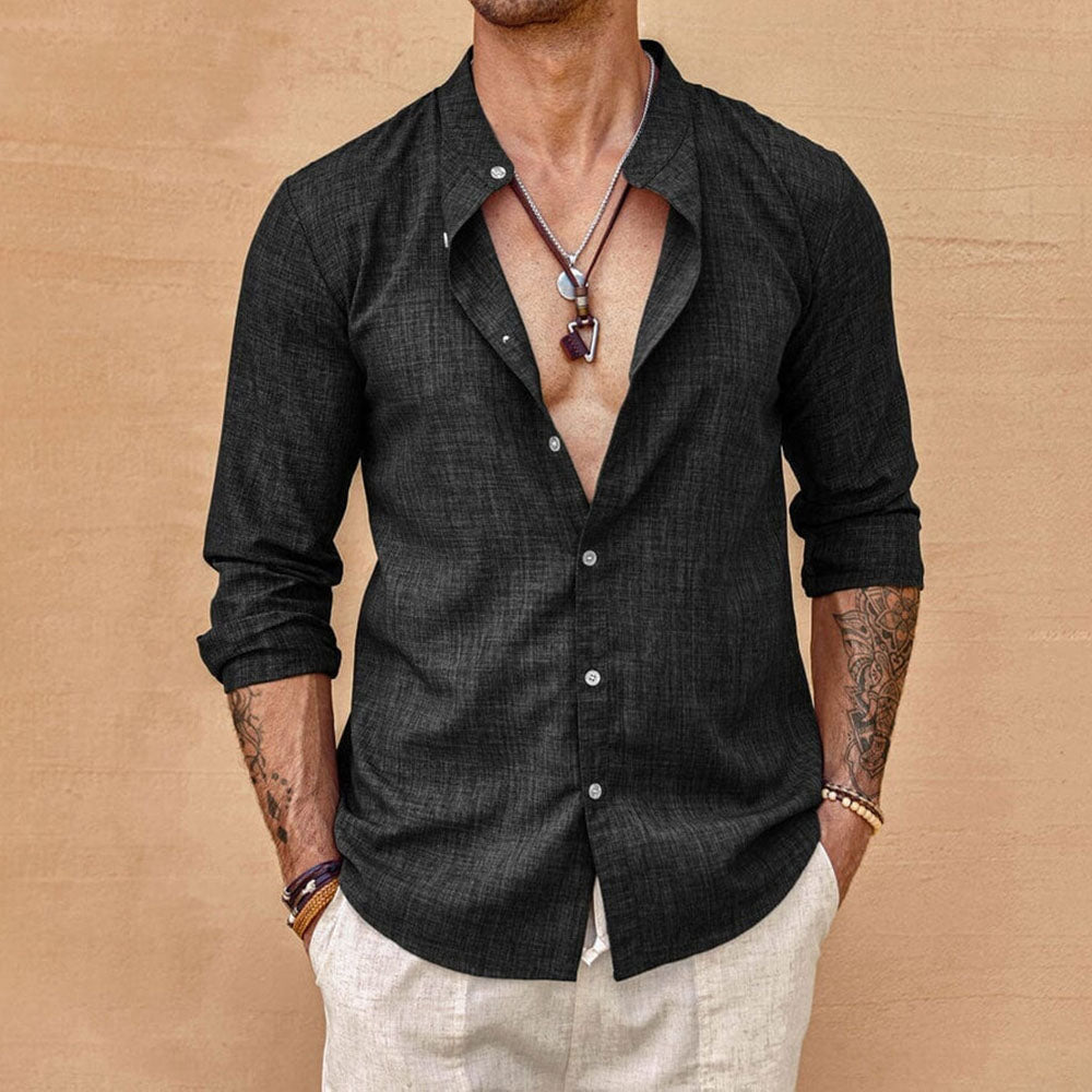 Eberhard | Hemd aus mühelosem Leinen und Baumwolle