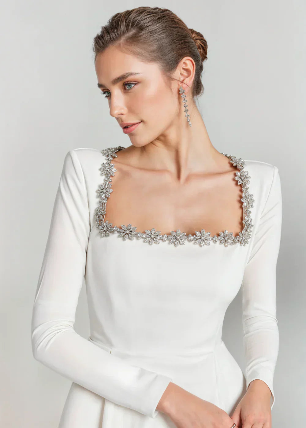 Vera | Kurzes Kleid mit quadratischem Ausschnitt