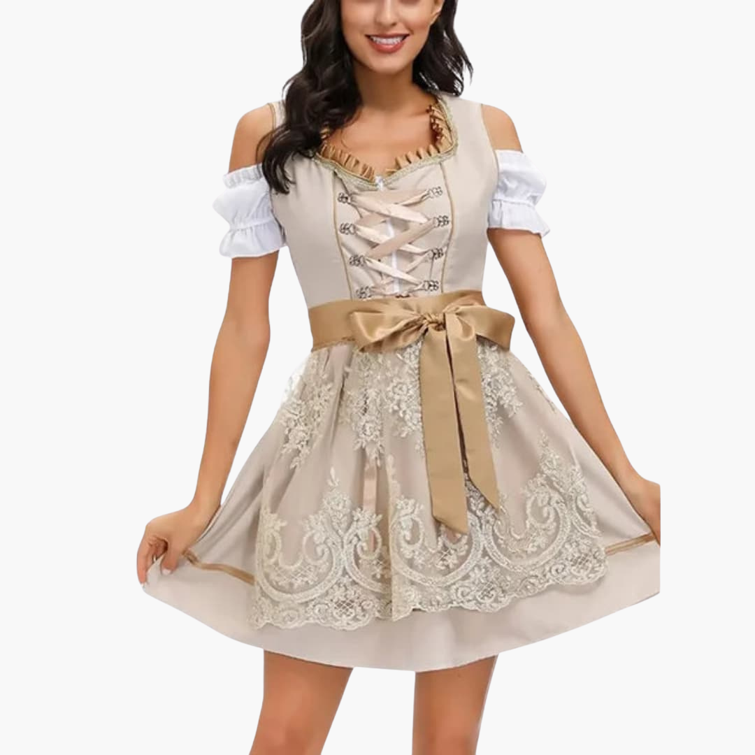 Spitzen-Dirndl kleid für Damen - Oktoberfest 2025