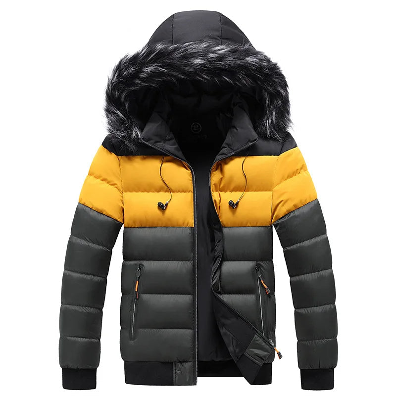 Thermo-Winterjacke mit Kapuze für Herren