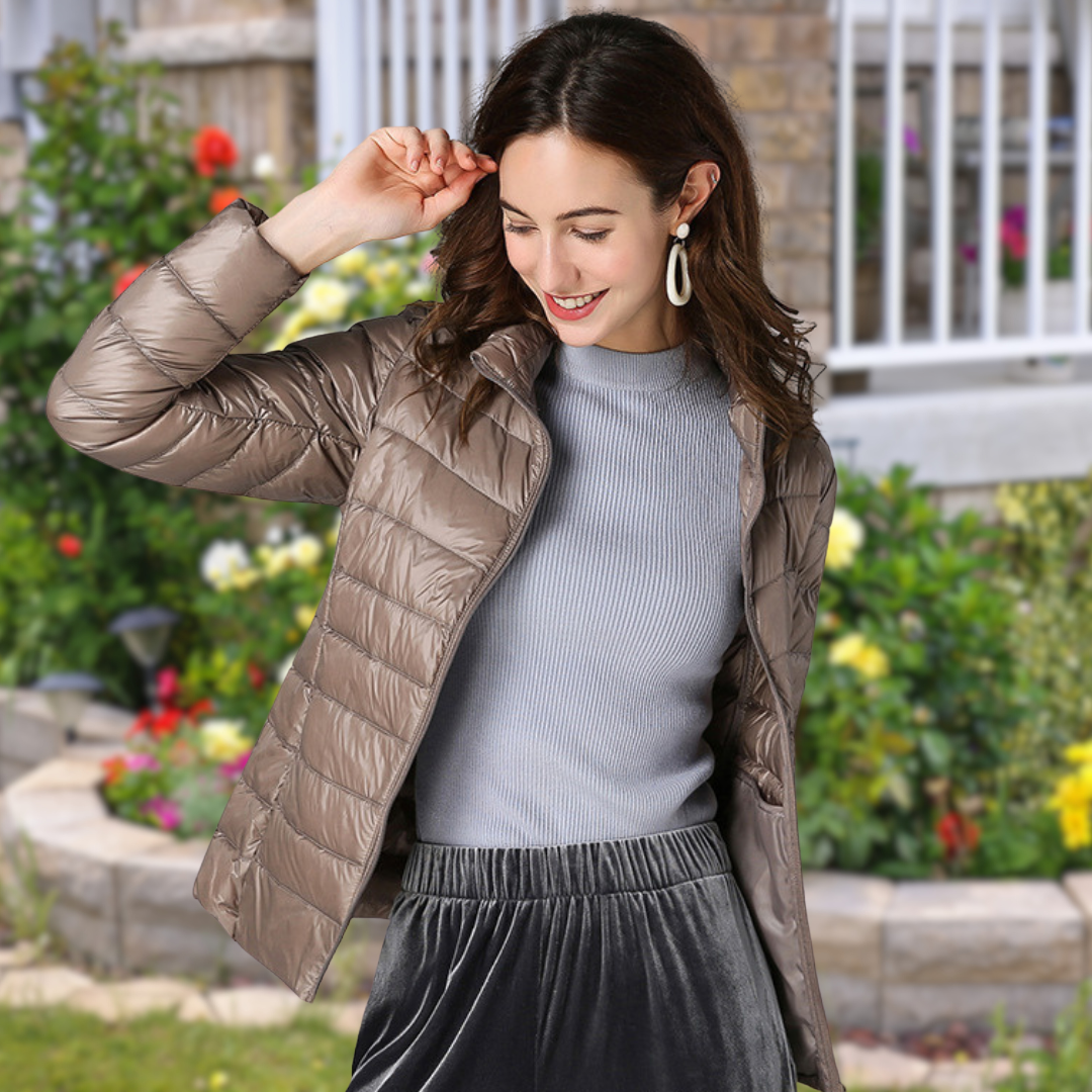 Isla - Weiße Daunen Jacke