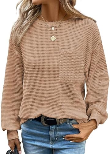 Bequemer Khakifarbenen Lässiger Cashmere Fellpullover für Damen | Ideal für Herbst/Winter