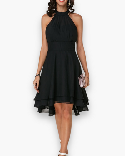 Damen Elegantes Rüschendes Kleid | Midi Festliches Kleid