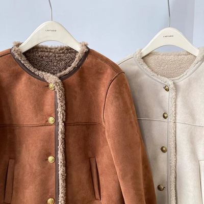 Fiona – Warme Lammfelljacke