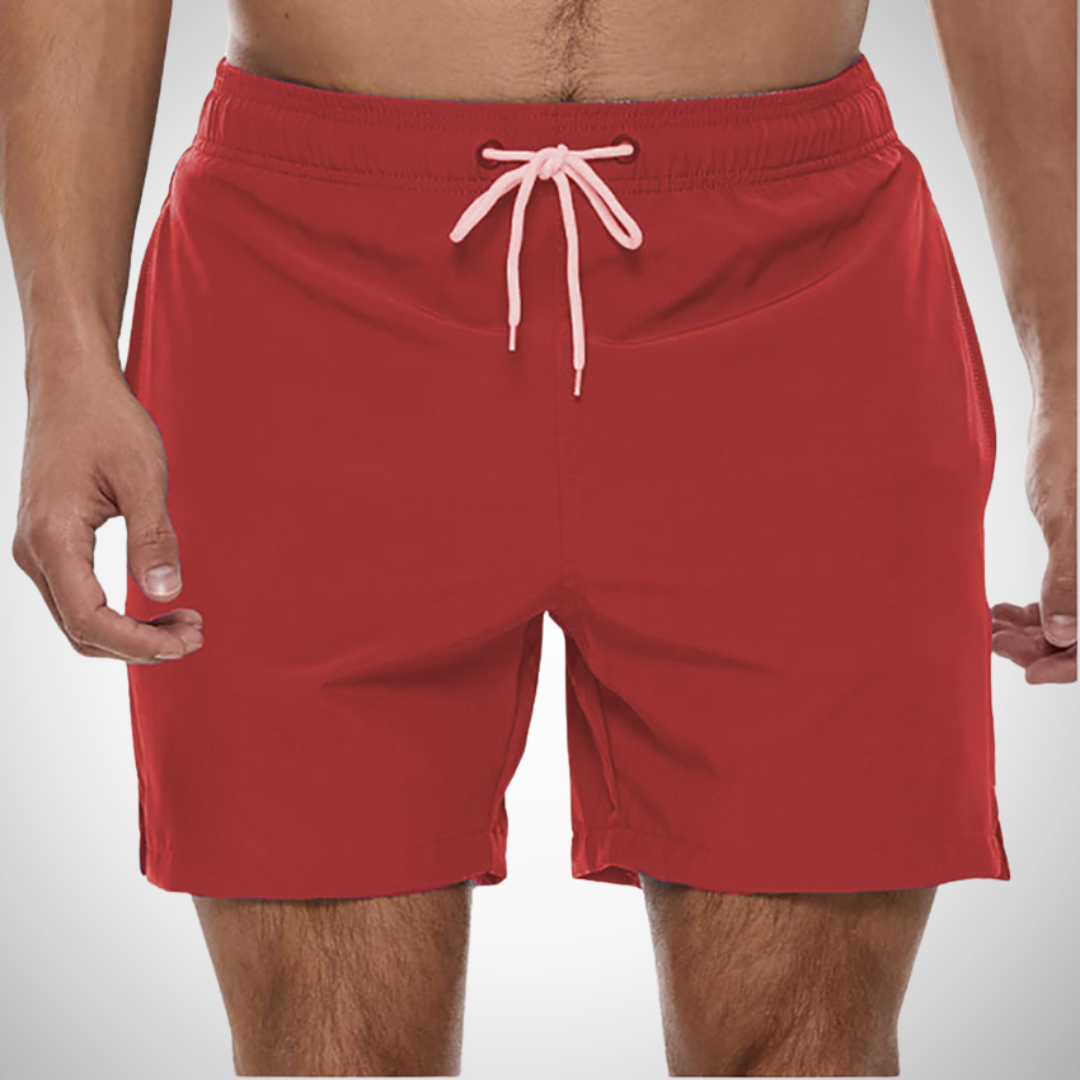 Komfortable Herren Badehose im einfarbigen Design