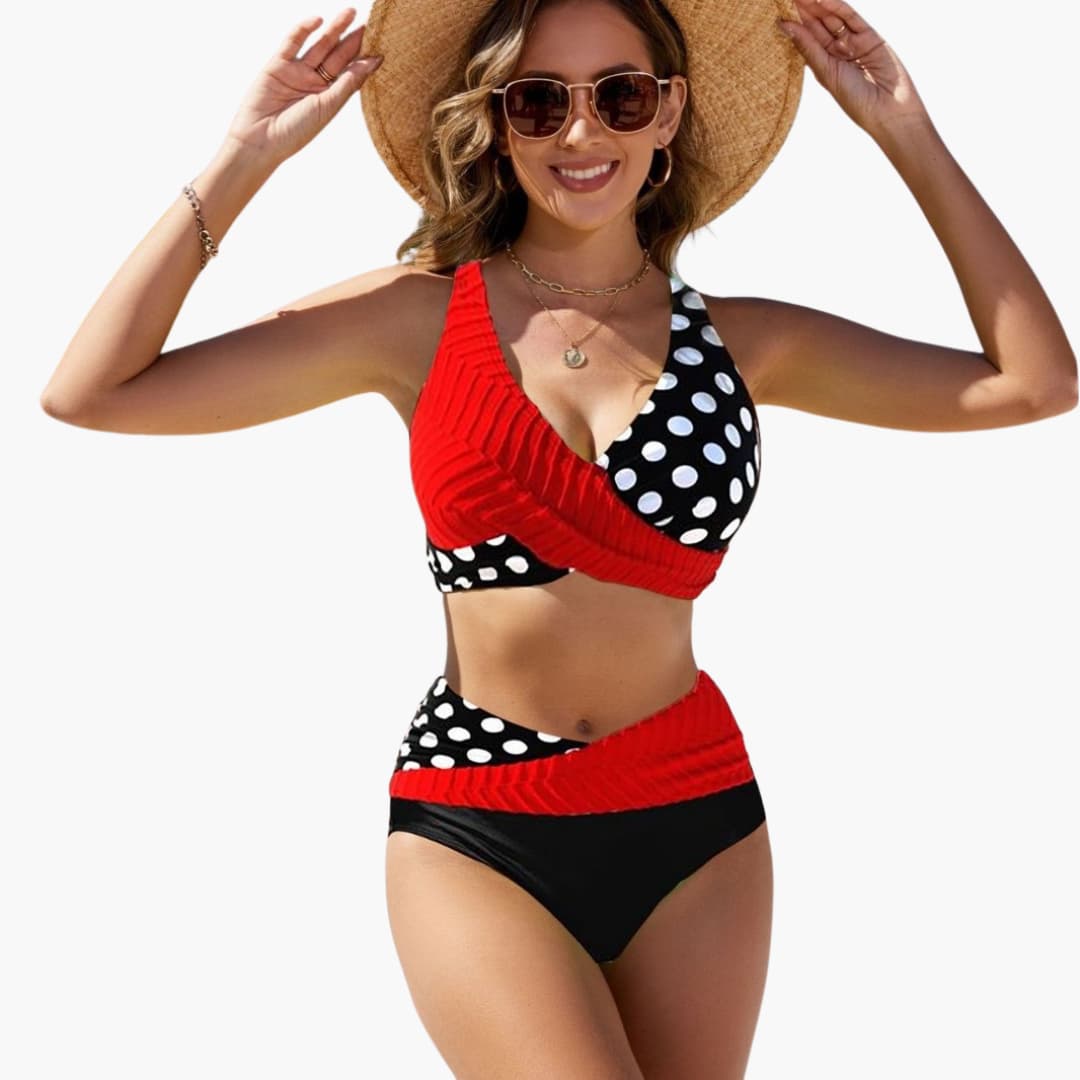 Eleganter Crossover-Bikini - Damen Zweiteiler für den Sommer