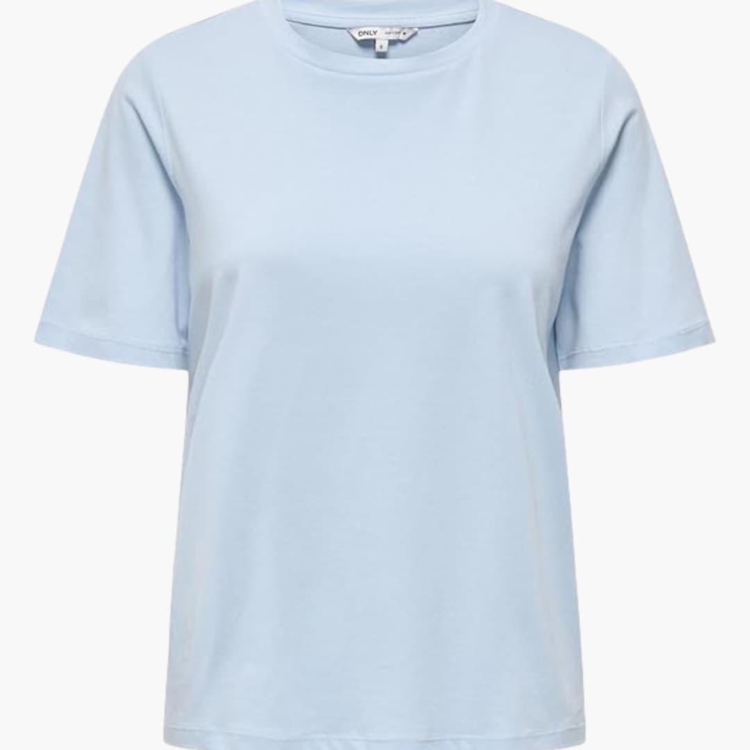 Damen T-Shirt mit Rundhalsausschnitt und kurzen Ärmeln