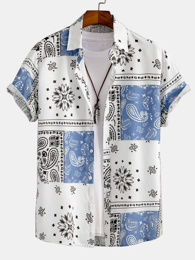 Paisley Print Button Up Hemd #Zufälliges Muster Design#