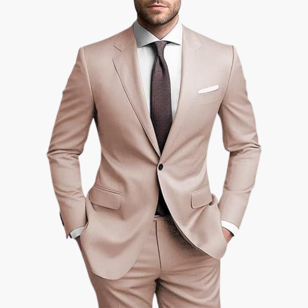 Herren Anzug Zweiteiler mit Reverskragen und schmaler Passform