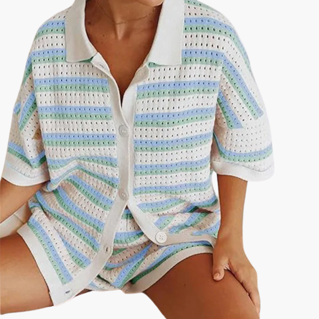 Crochet 2-Piece Set für Frauen - Stylish Sommer-Outfit