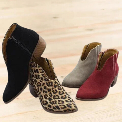 Philomena - V-Förmige Stiefel Mit Reißverschluss