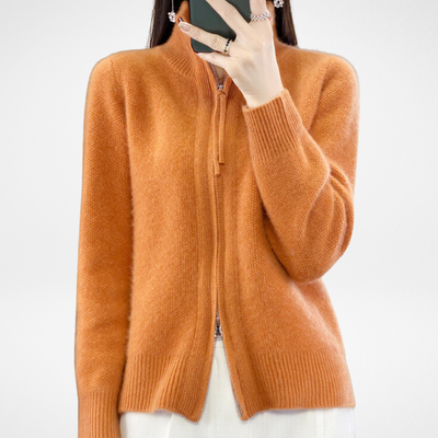 Giovana | Cashmere-Cardigan mit Reißverschluss
