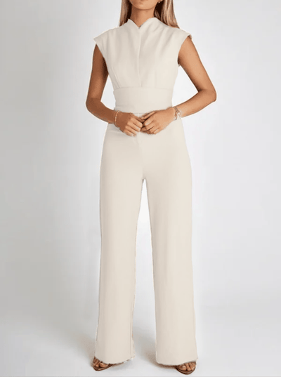 Xenia - Damen ärmellose Jumpsuit mit weiten Beinen