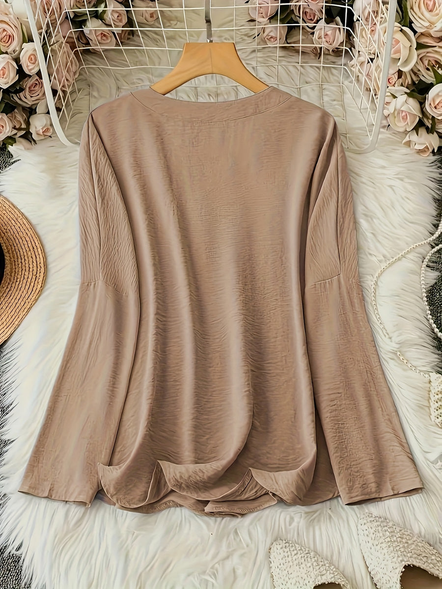 Elina™ - Leichte und elegante Bluse mit V-Ausschnitt