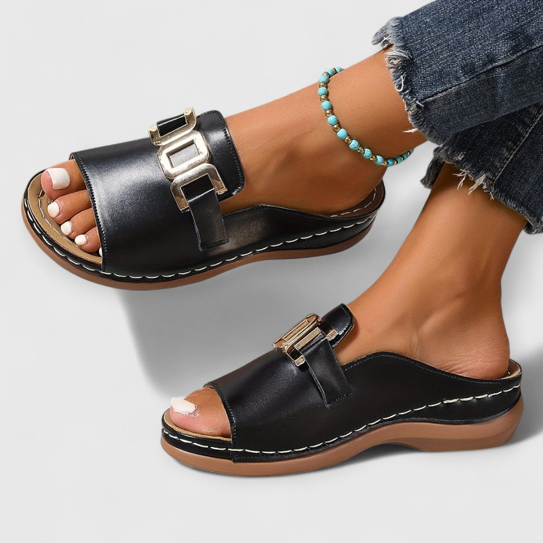 Eva | Orthopädische stilvolle Schnallen-Sandalen