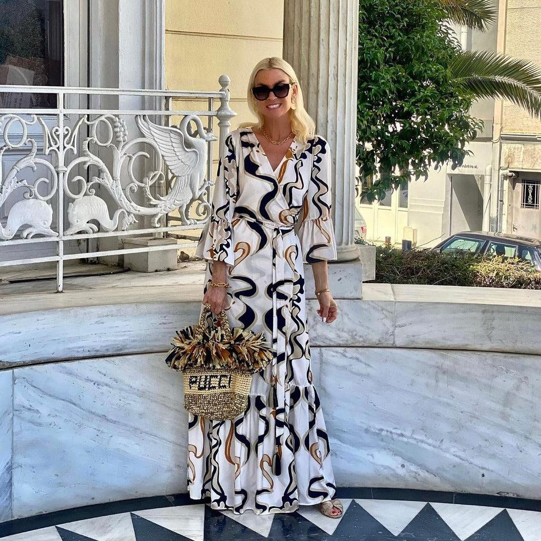 Marisia - Das elegante Langarmkleid in stilvollem Lila