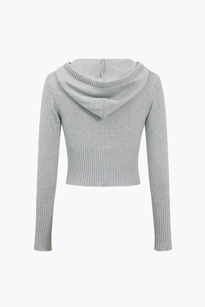 Ava | Strick-Set mit Kapuzenjacke & Schlaghose