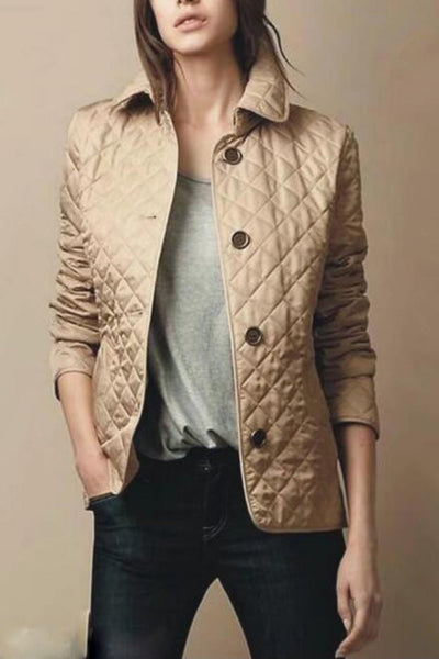 Gesteppte Button Down Jacke für Damen
