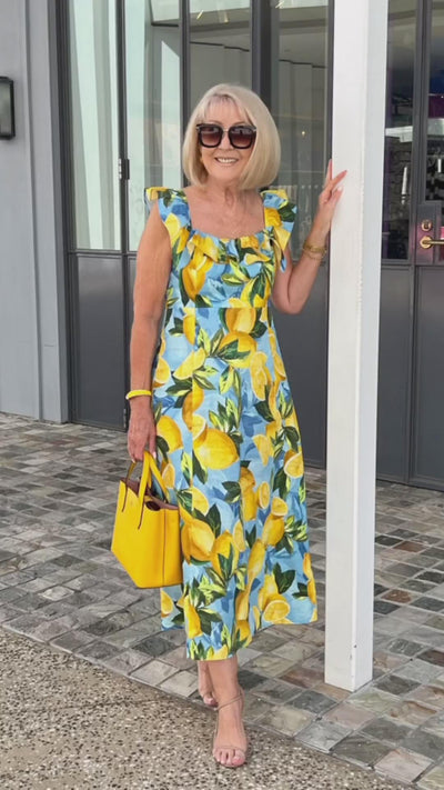 Limone – Sommerkleid mit Zitronenprint