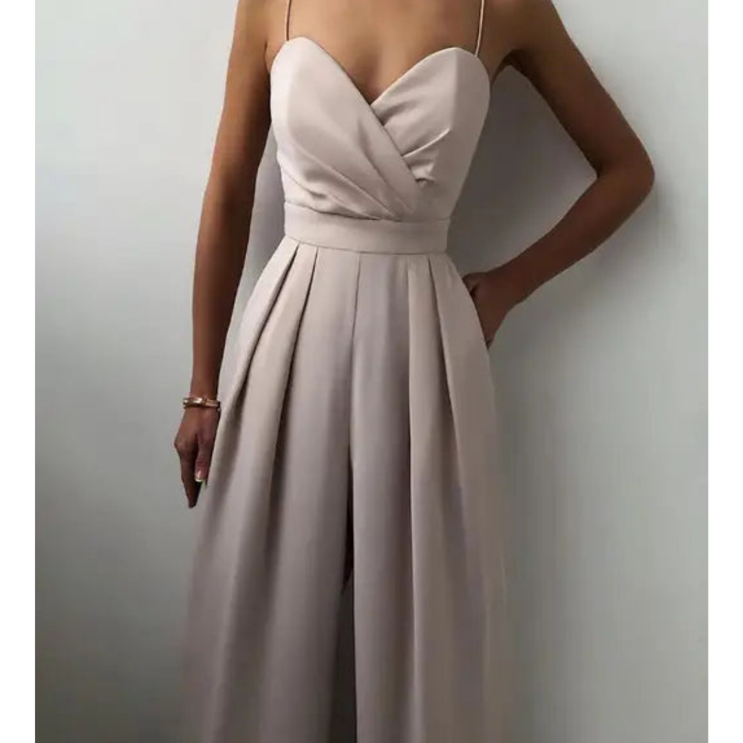 Damen Eleganter Weit Bein Jumpsuit | Spaghettiträger