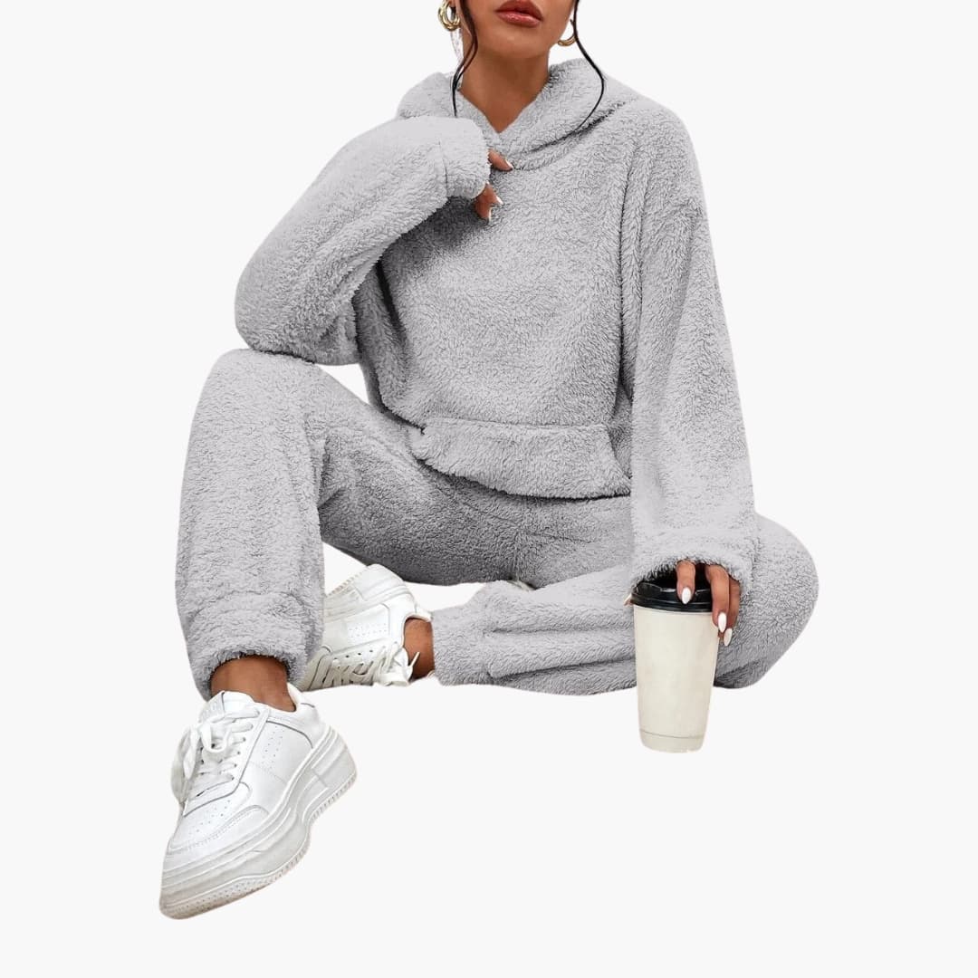 Teddy Hoodie Loungewear für Damen