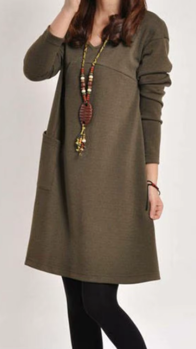 Summer - Lässiges Jerseykleid mit Tasche