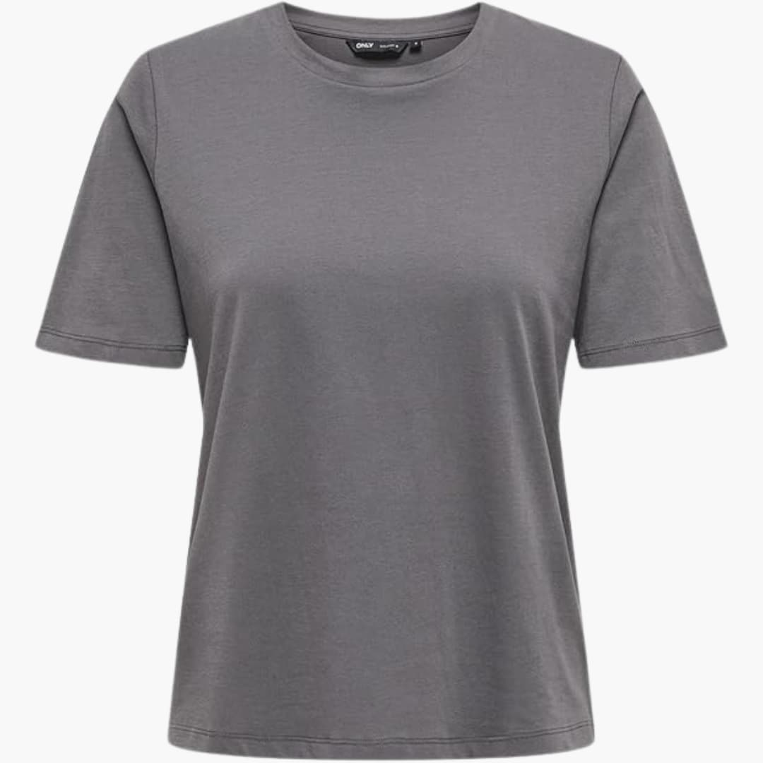 Damen T-Shirt mit Rundhalsausschnitt und kurzen Ärmeln