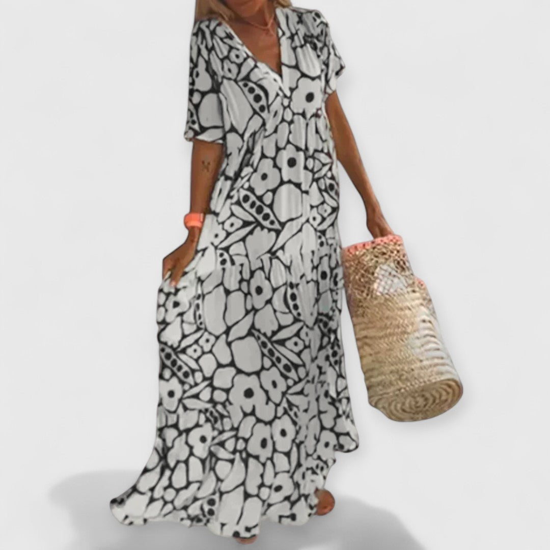 Christine | Sommerkleid Premium Blumenmuster