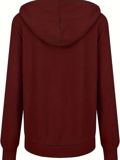 Moira – Langärmelige Kapuzenjacke Mit Reißverschluss Und Kordelzug