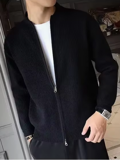 OLAN – DIE GESTRICKTE HERRENJACKE MIT STEHKRAGEN FÜR URBANEN KOMFORT