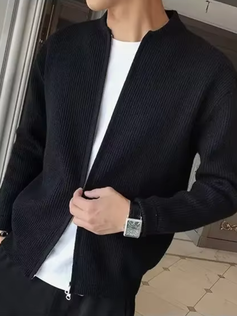 OLAN – DIE GESTRICKTE HERRENJACKE MIT STEHKRAGEN FÜR URBANEN KOMFORT